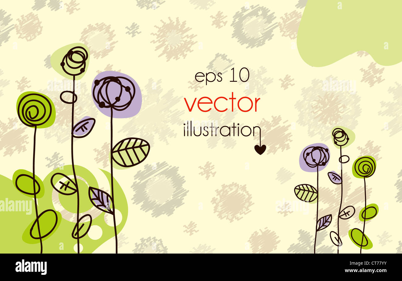 vector abstract floral background Stock Photo - Alamy