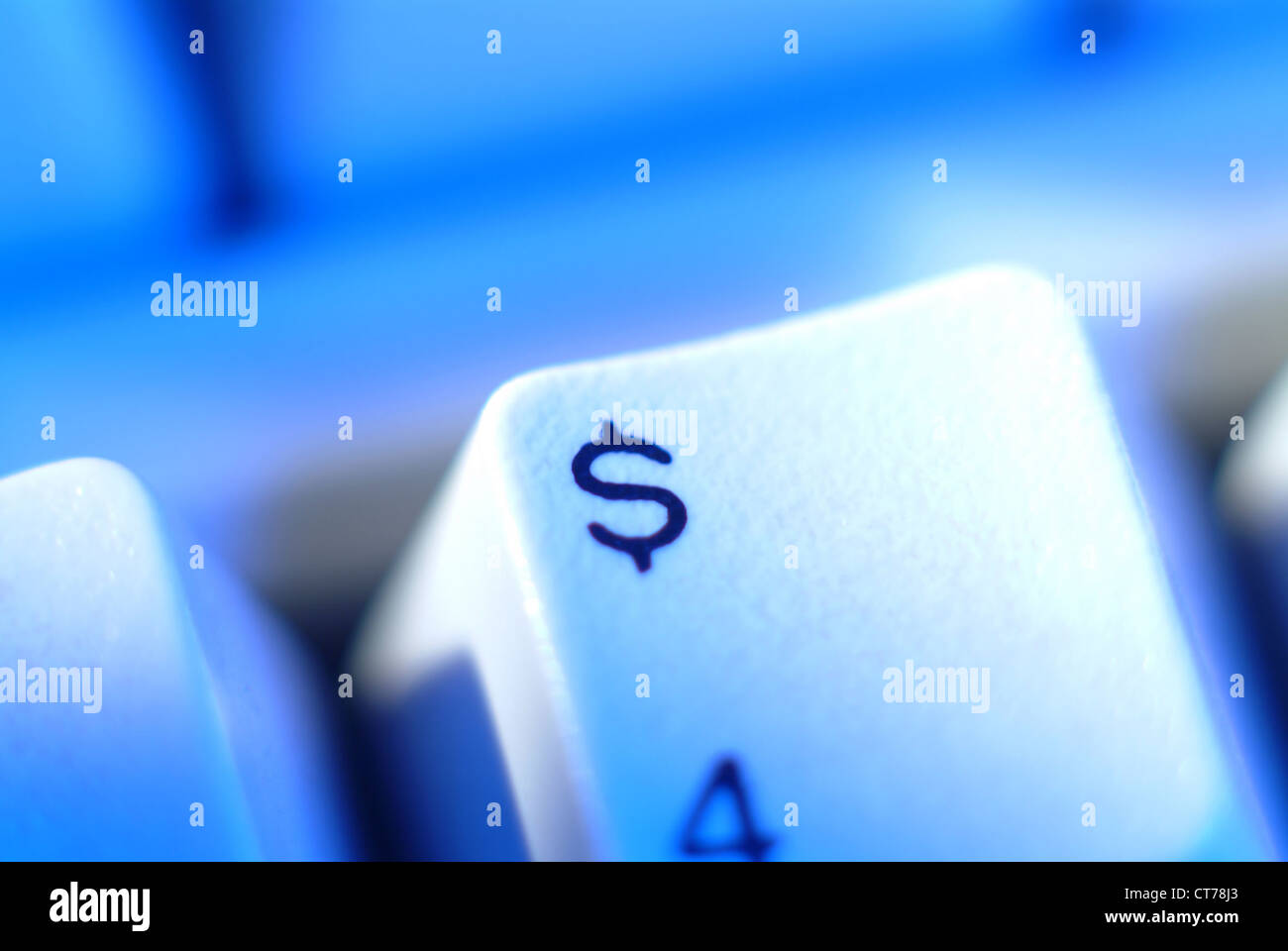 Key on a keyboard with a dollar sign Stock Photo