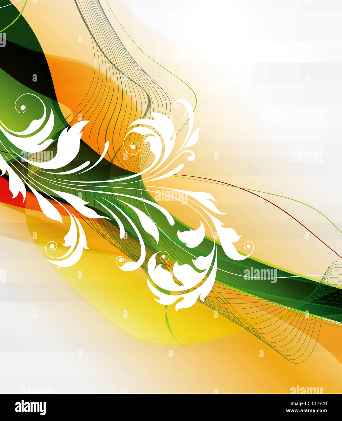 vector abstract background with floral Stock Photo - Alamy