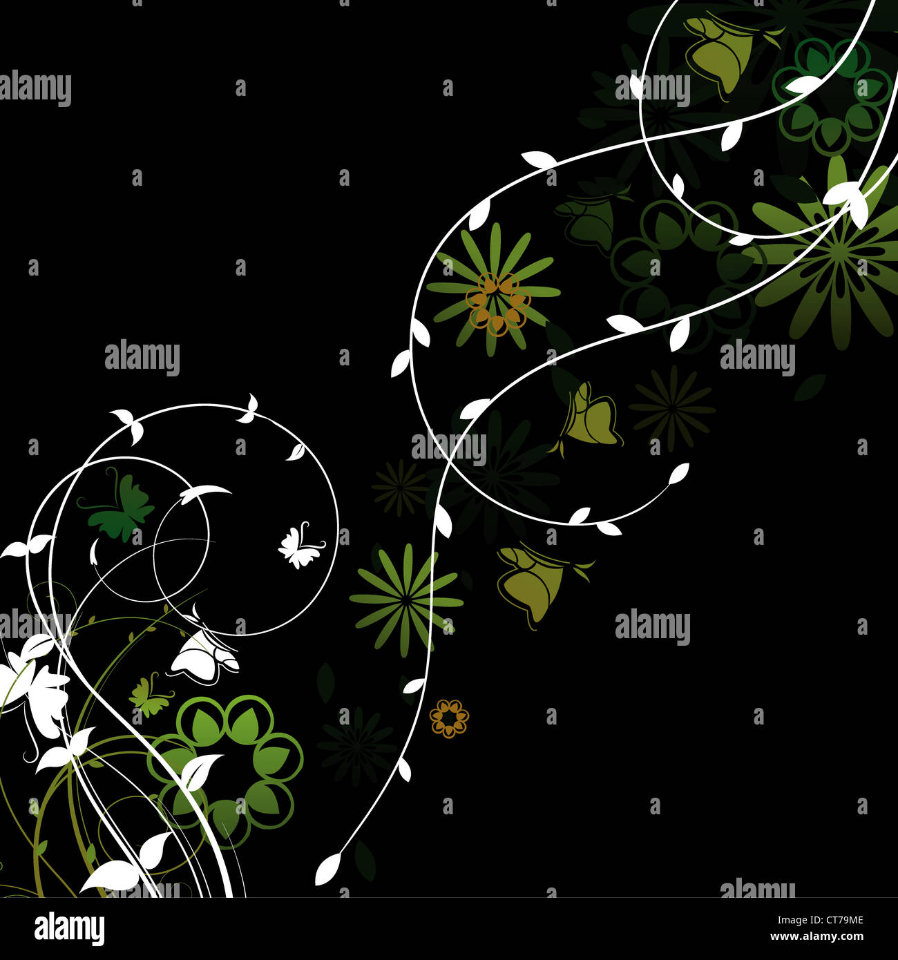 vector abstract background with floral Stock Photo - Alamy
