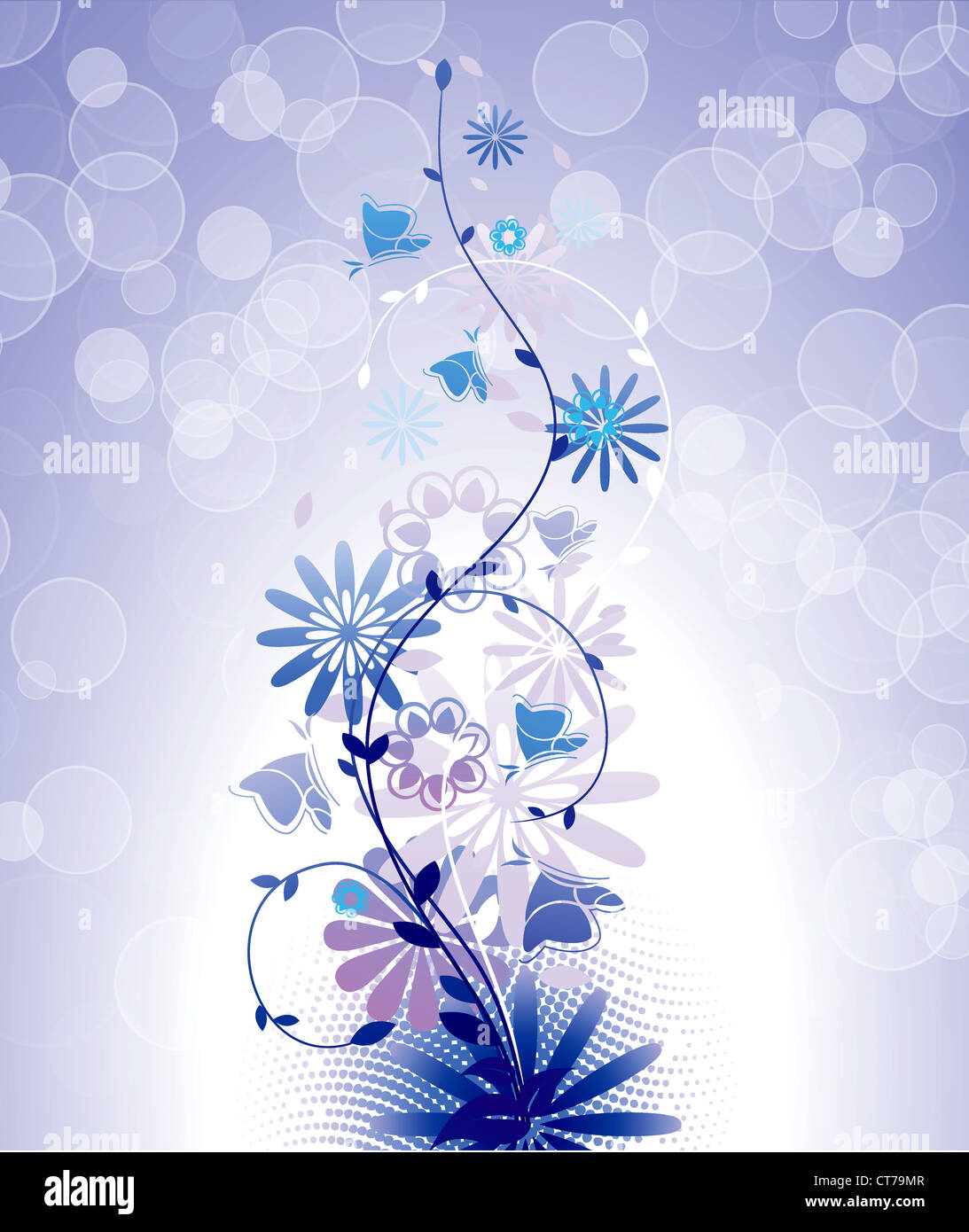 vector abstract background with floral Stock Photo - Alamy