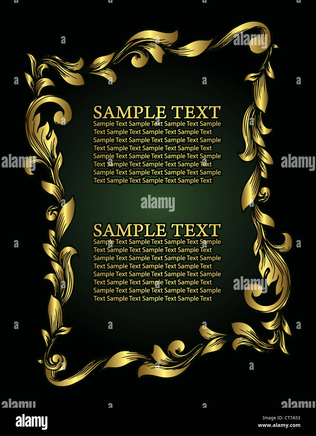 vintage floral frame Stock Photo - Alamy