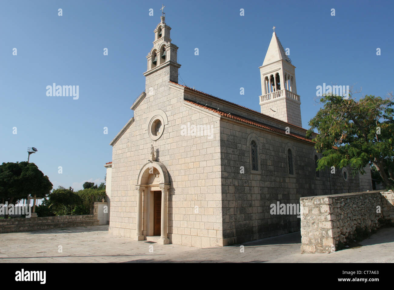 Lumbarda Church of Saint Roch Stock Photo