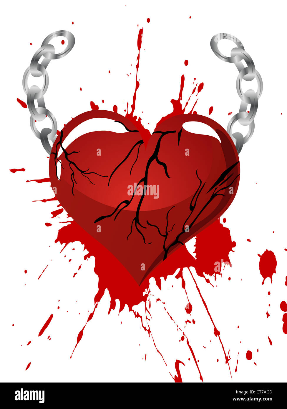 Heart with chains Stock Photo Alamy