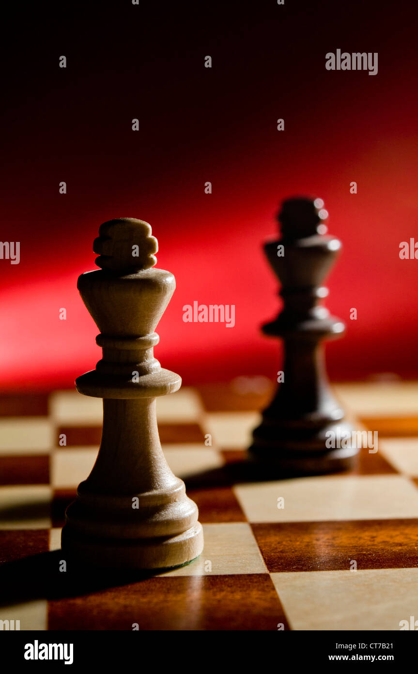 chess kings confronting Stock Photo