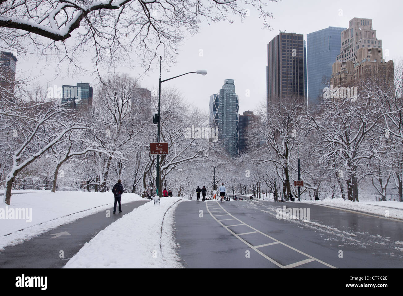 A snow covered Central park in New York, USA Stock Photo - Alamy