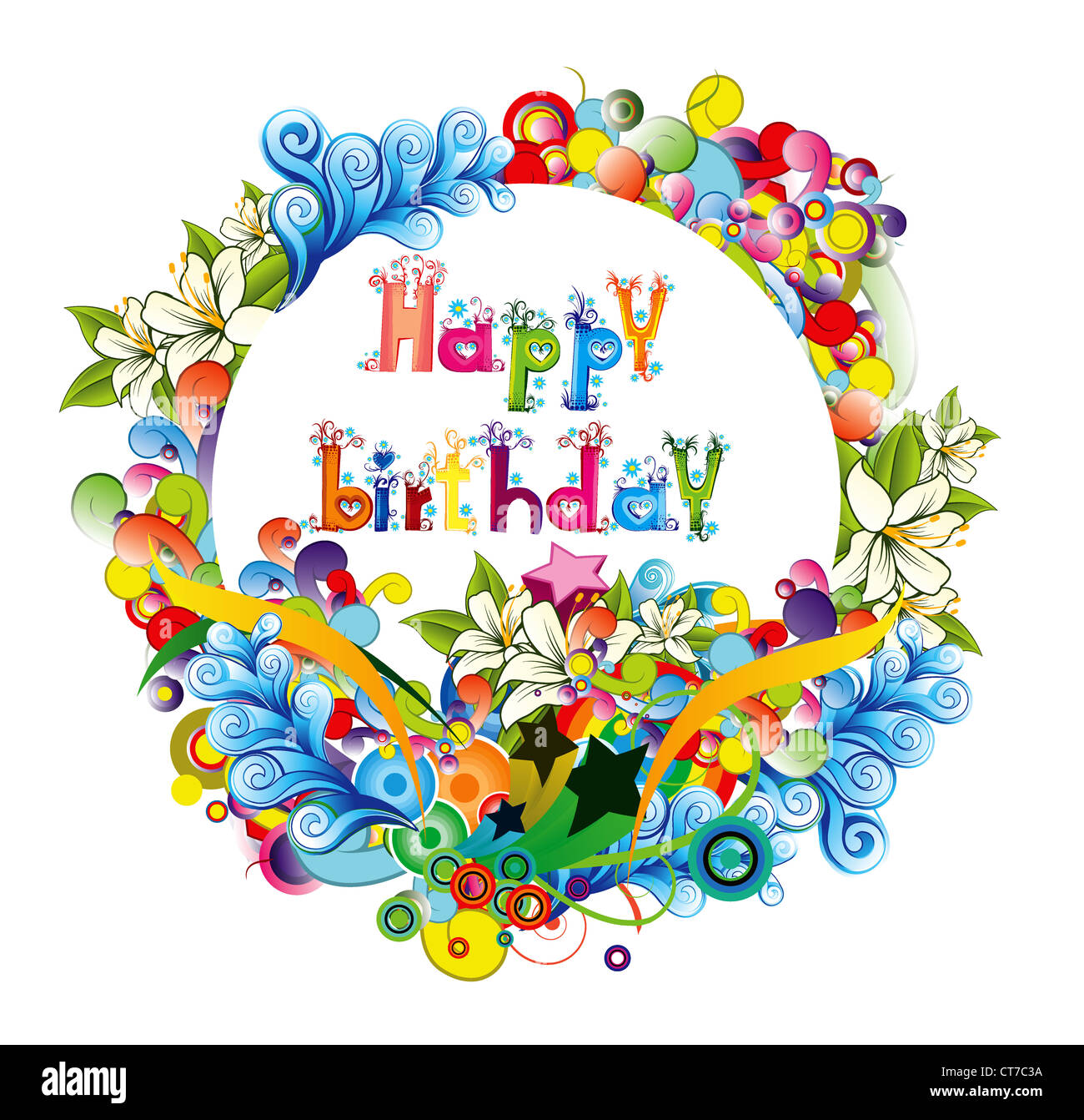 happy birthday vector illustration Stock Photo - Alamy