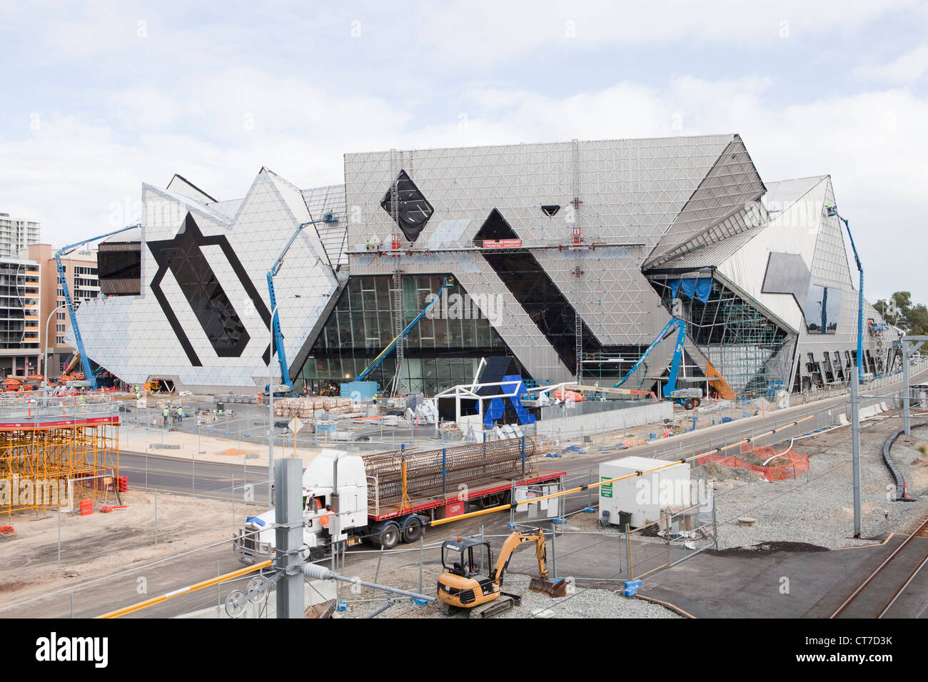 The new Perth Arena development under construction. Stock Photo