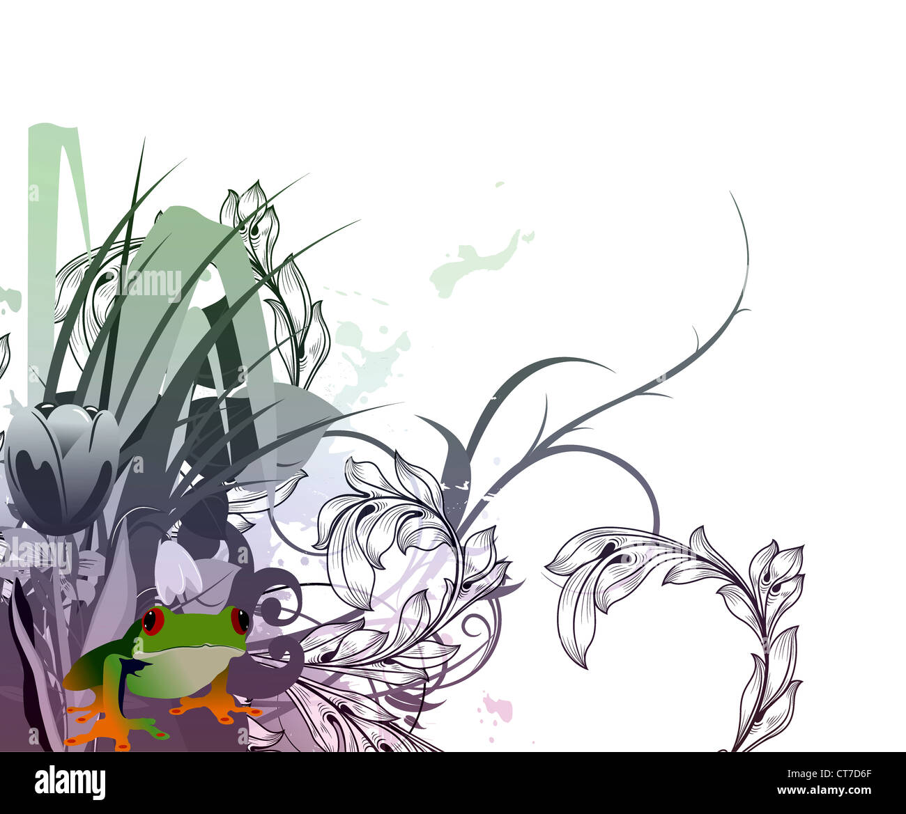 spring floral background vector illustration Stock Photo - Alamy