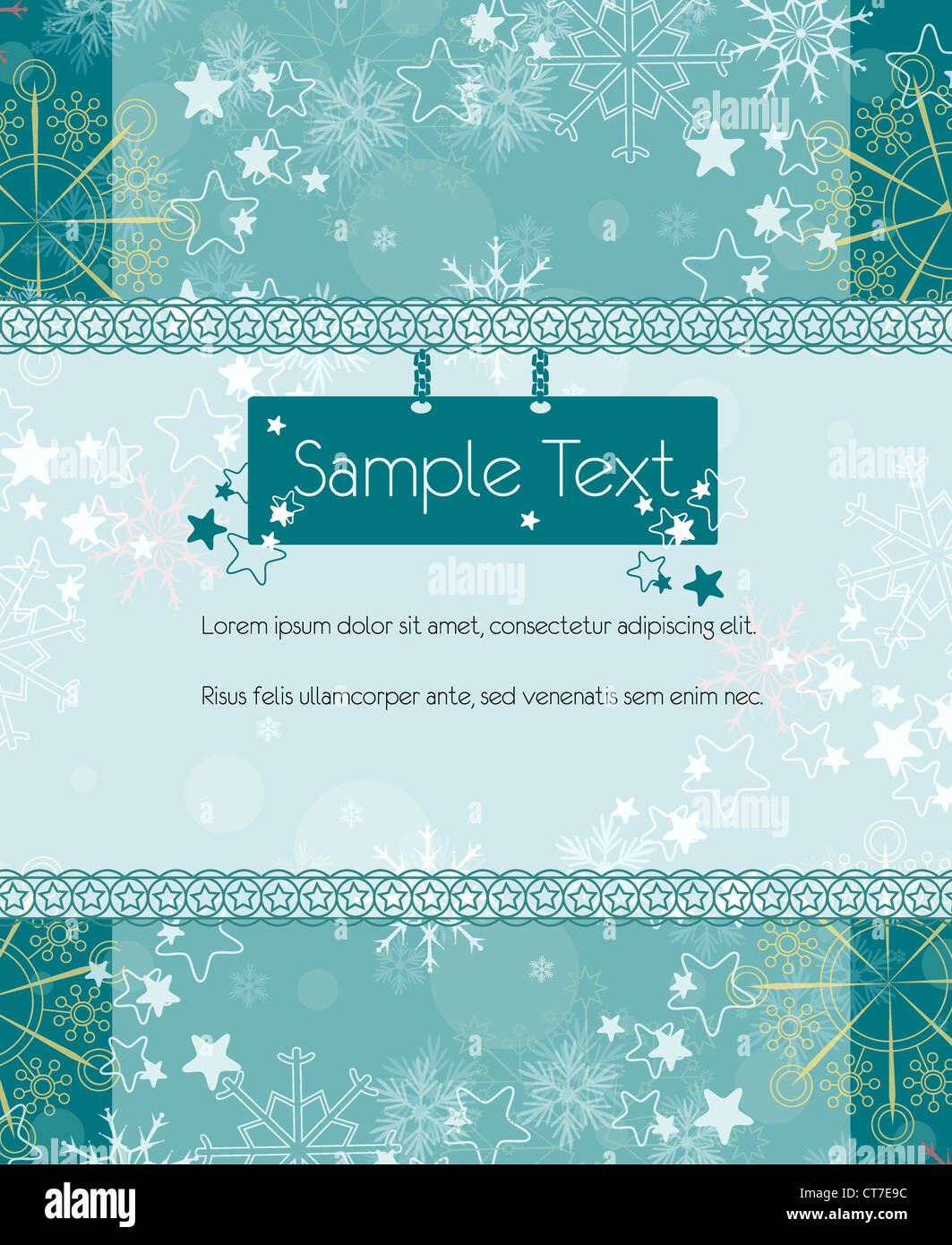vector winter background with snowflakes Stock Photo - Alamy
