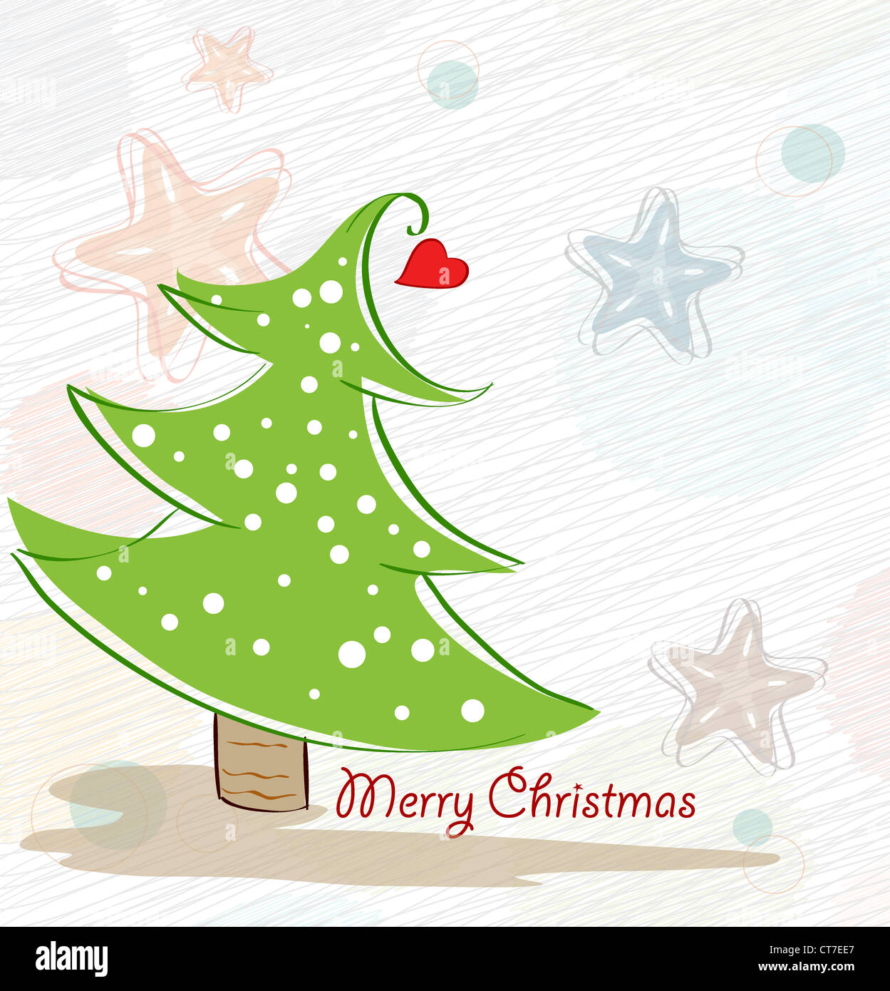 vector winter background with tree Stock Photo - Alamy