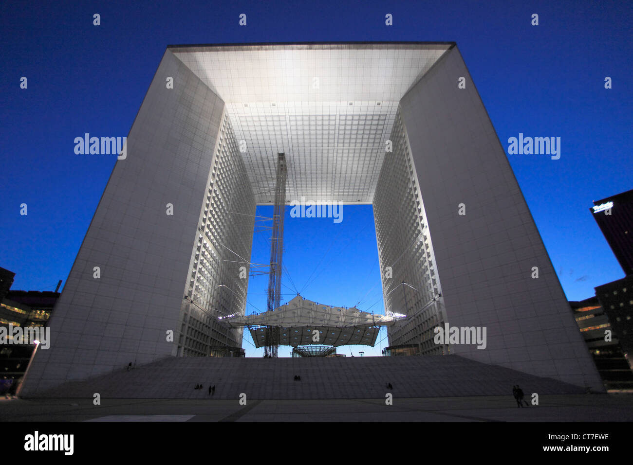 France, Paris, La Défense, Grande Arche, Stock Photo