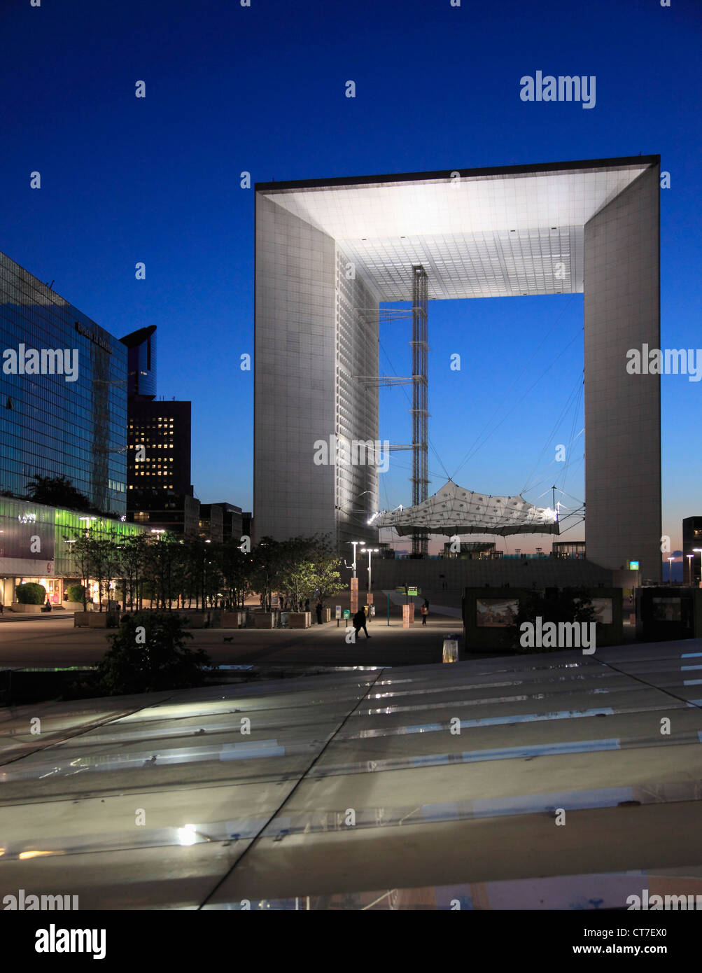 France, Paris, La Défense, Grande Arche, Stock Photo