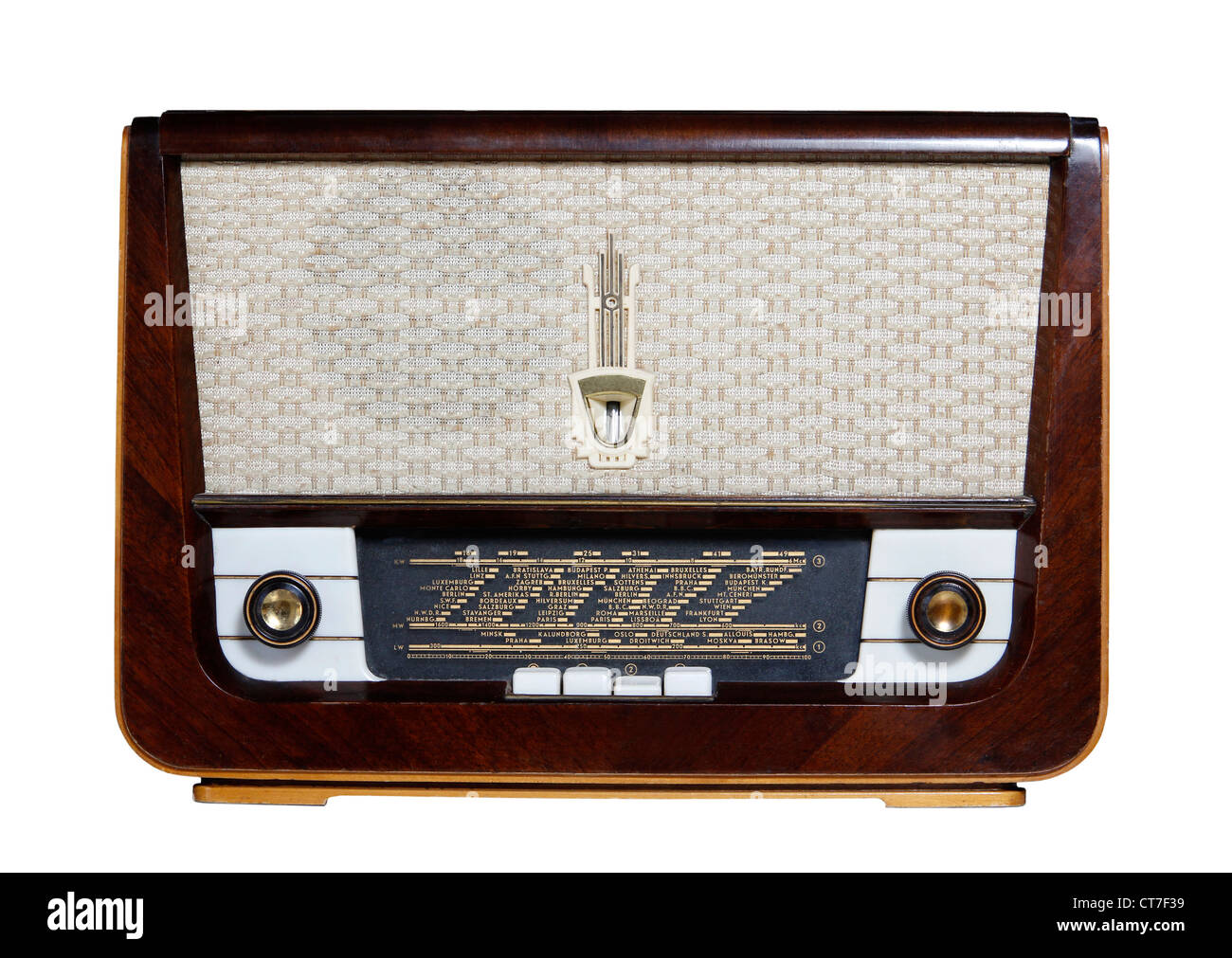 Old radio from 1950 and the years Stock Photo - Alamy