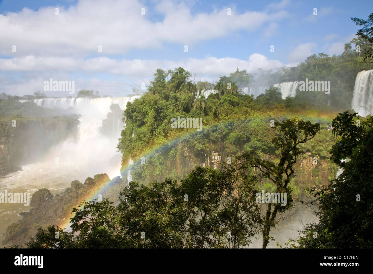 Salto Bossetti Waterfall on the Circuito Inferior or Lower Trail Stock Photo