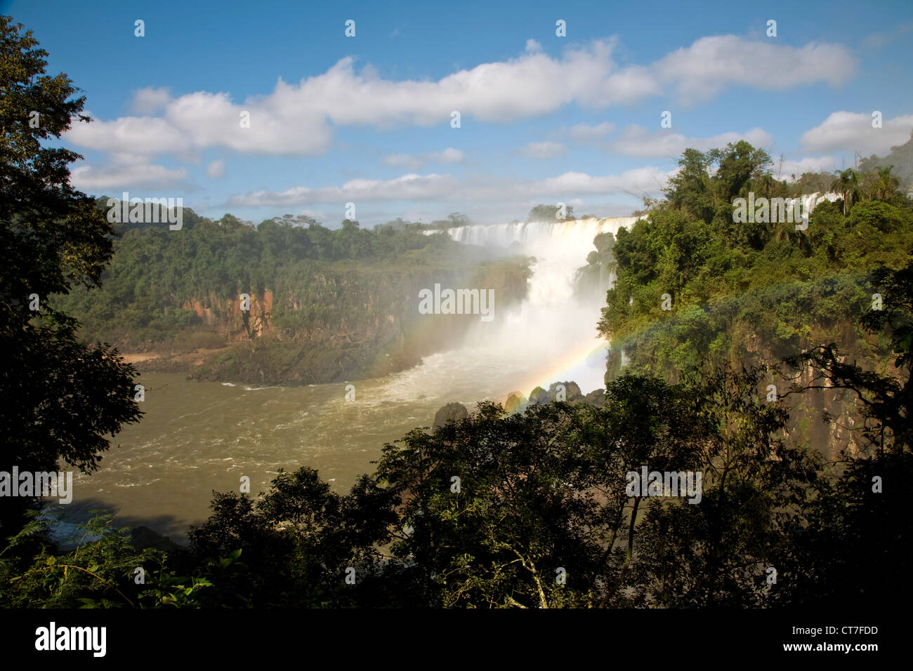 Salto Bossetti Waterfall on the Circuito Inferior or Lower Trail Stock Photo