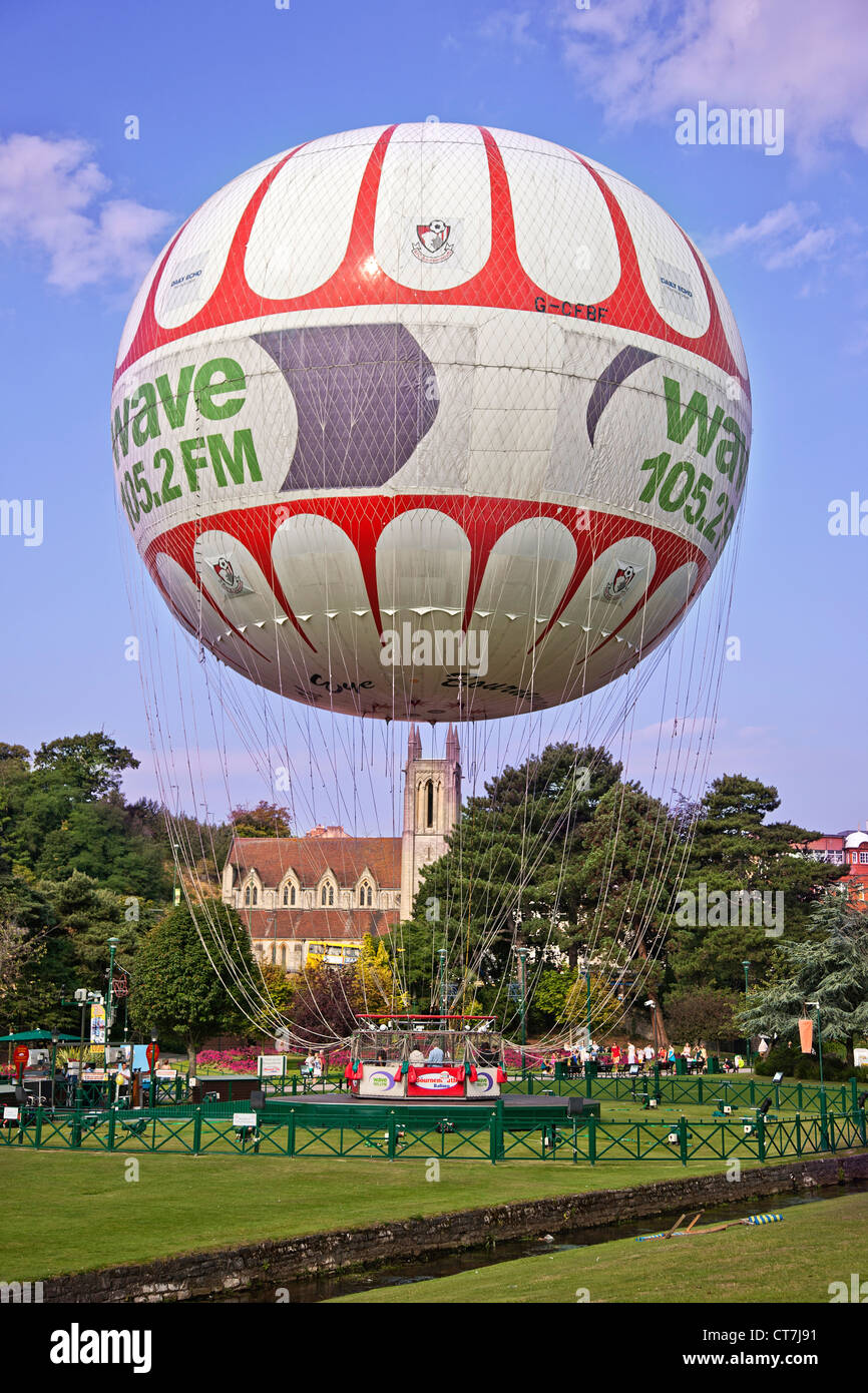 United Kingdom. England. Dorset. Bournemouth. Hot air balloon. Stock Photo