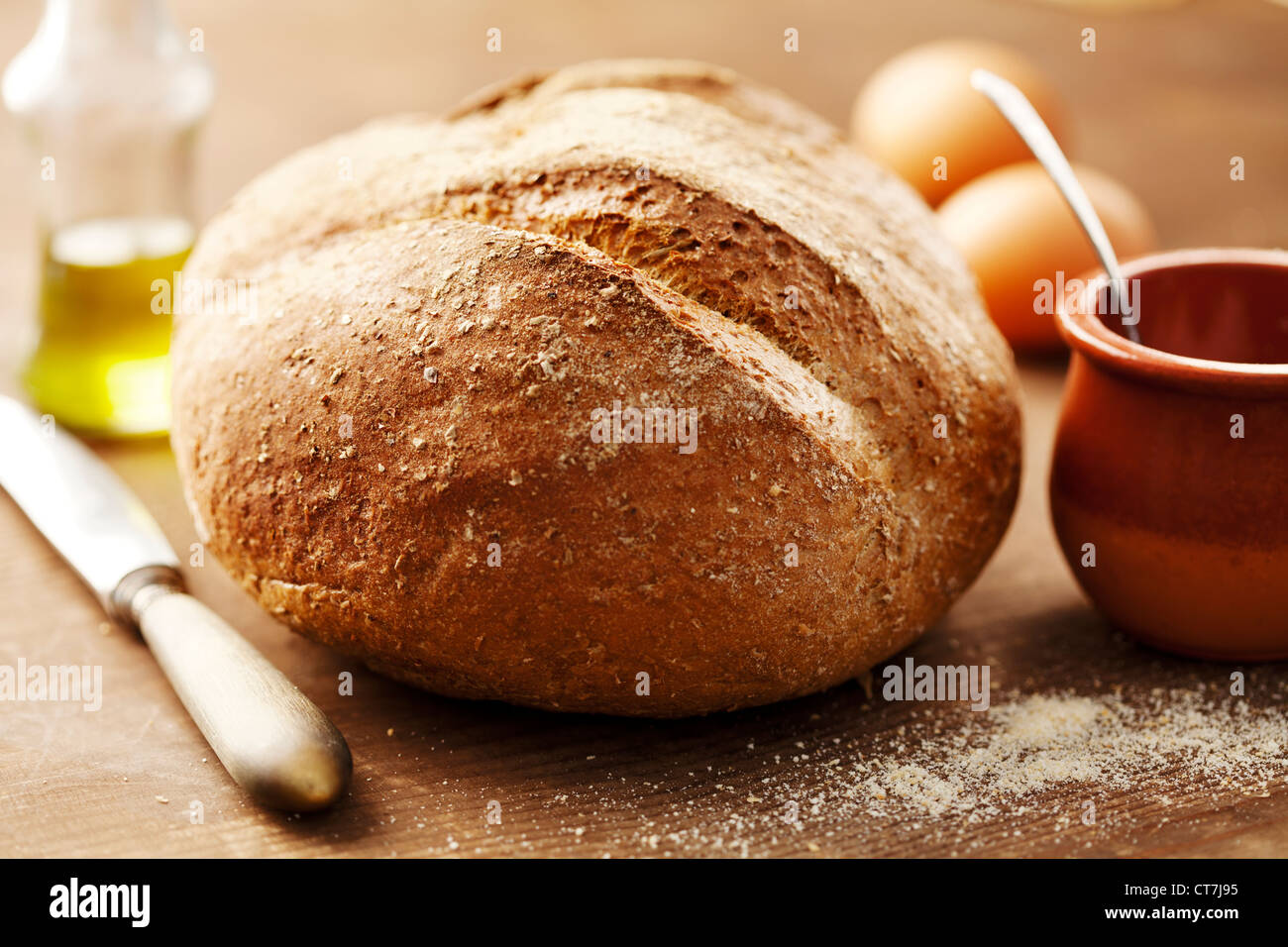 wholegrain bread Stock Photo