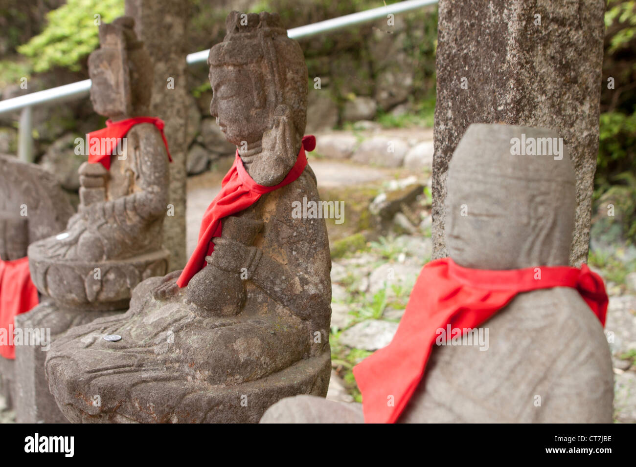Japanese stone statues Stock Photo Alamy