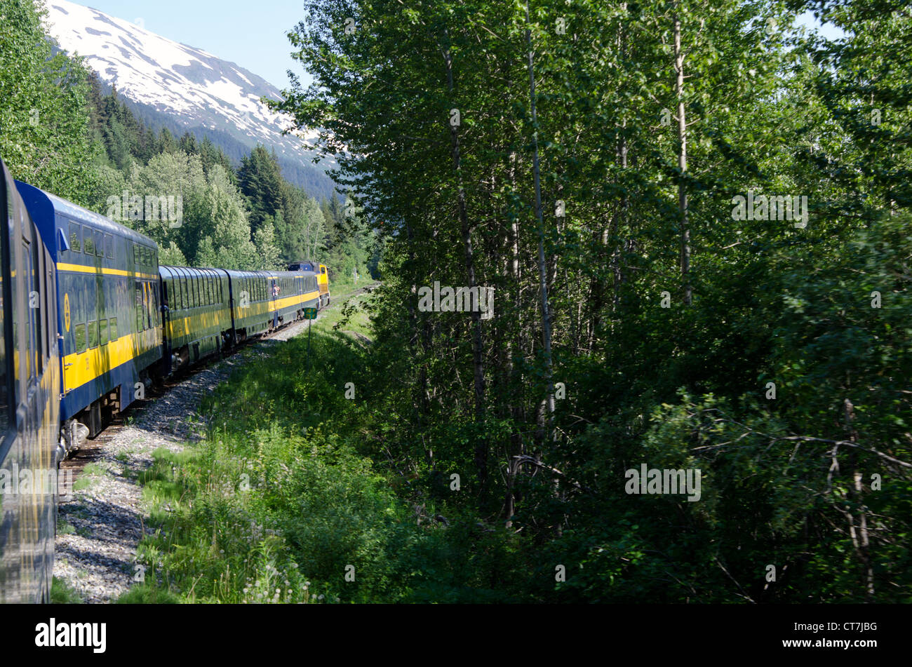 Alaskan Train Tour Stock Photo Alamy