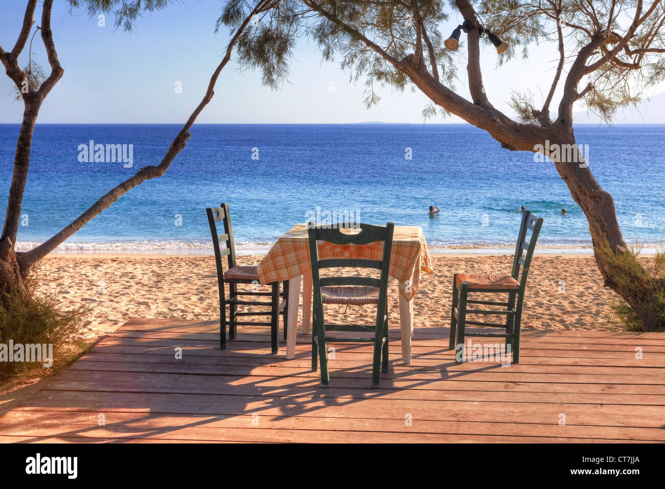 Taverna on the beach hi-res stock photography and images - Alamy