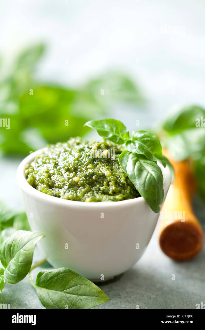 basil pesto Stock Photo Alamy