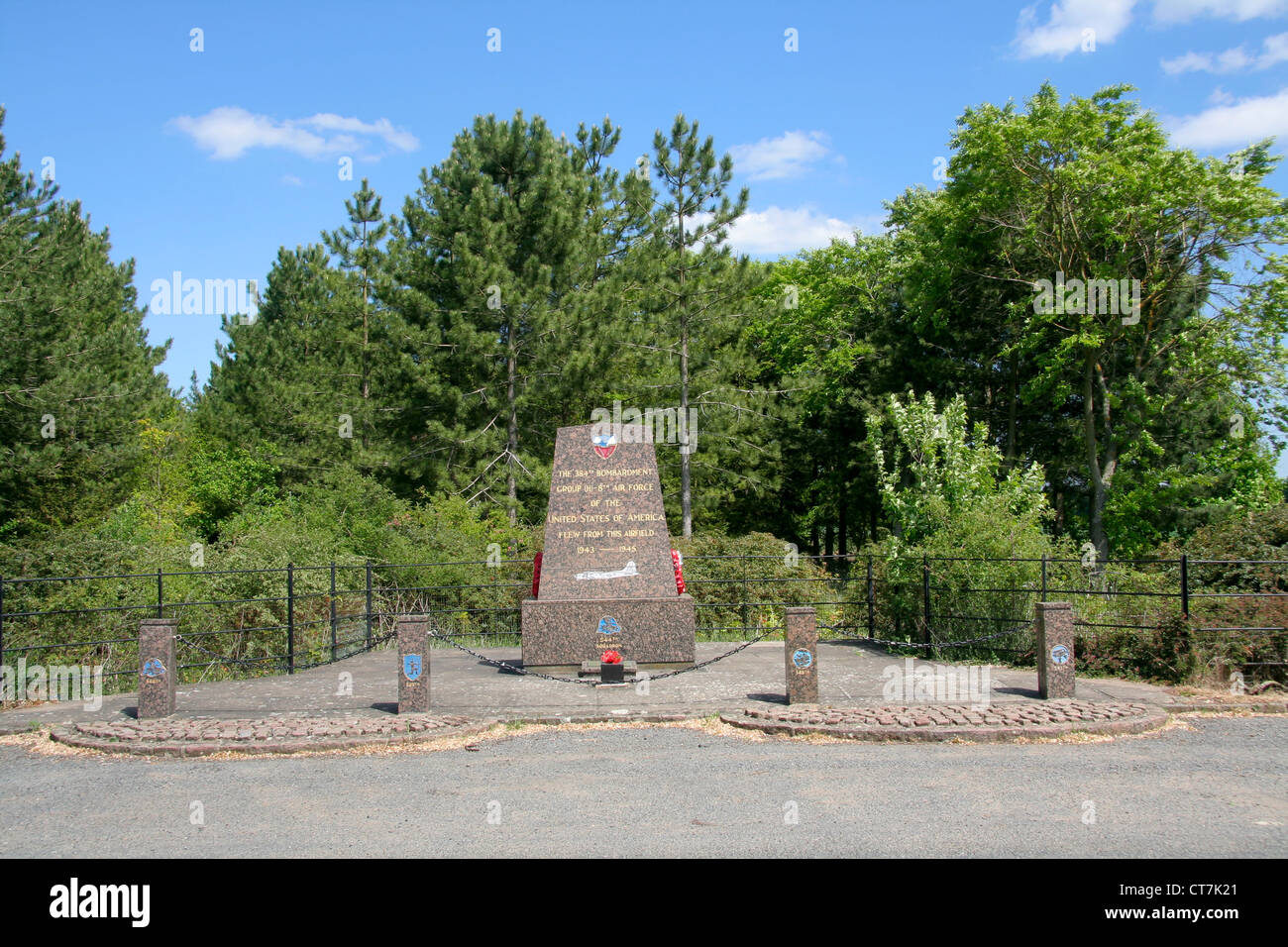 USAF memorial Grafton Underwood Northamptonshire. England UK Stock Photo