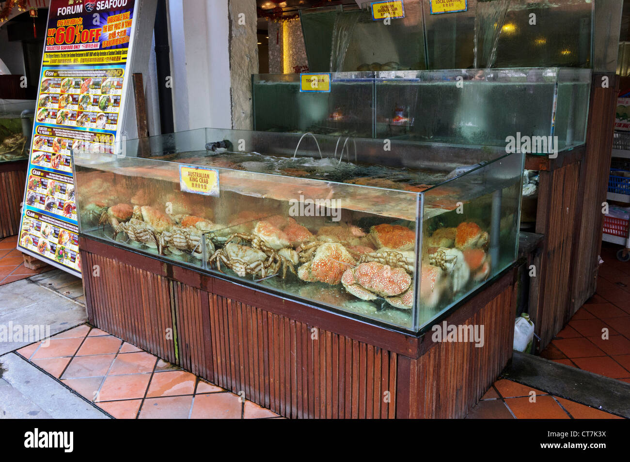 Live King Crabs, Boat Quay, Singapore Stock Photo Alamy