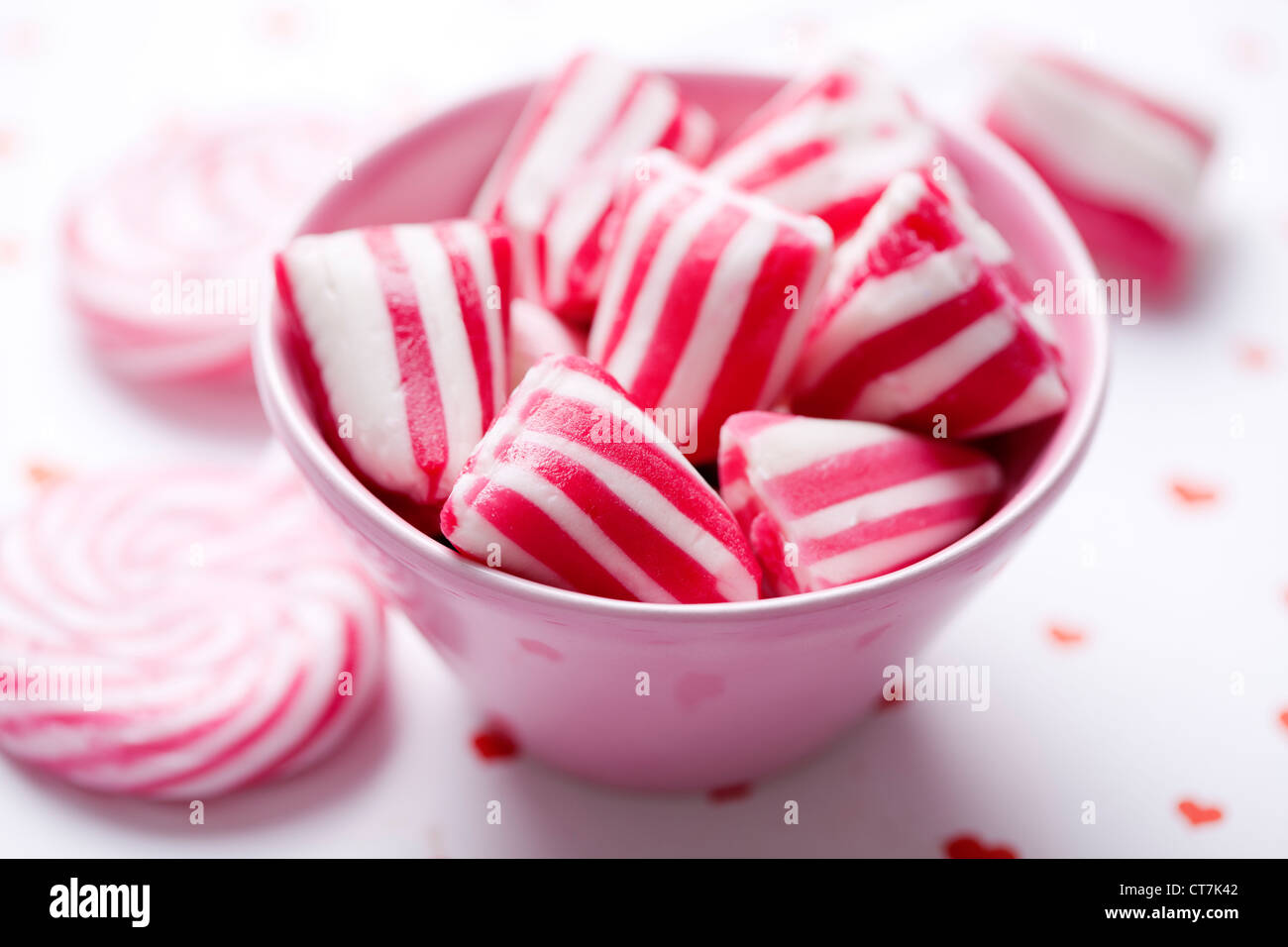 vintage hard peppermint candy Stock Photo