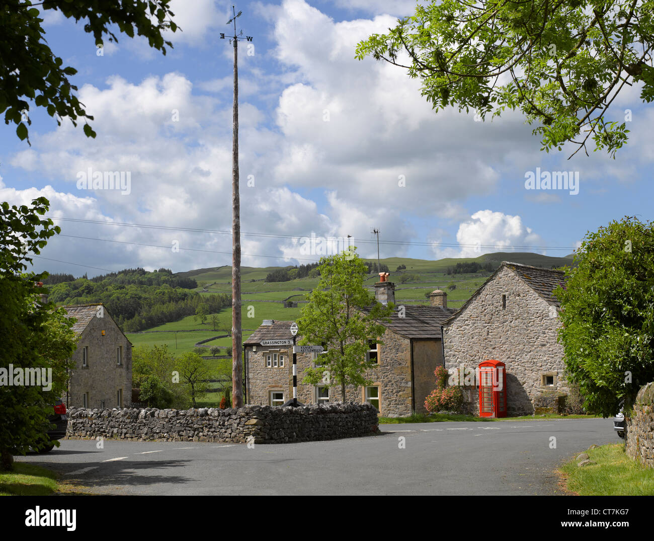 Conistone village in summer Wharfedale Yorkshire Dales National Park North Yorkshire England UK United Kingdom GB Great Britain Stock Photo