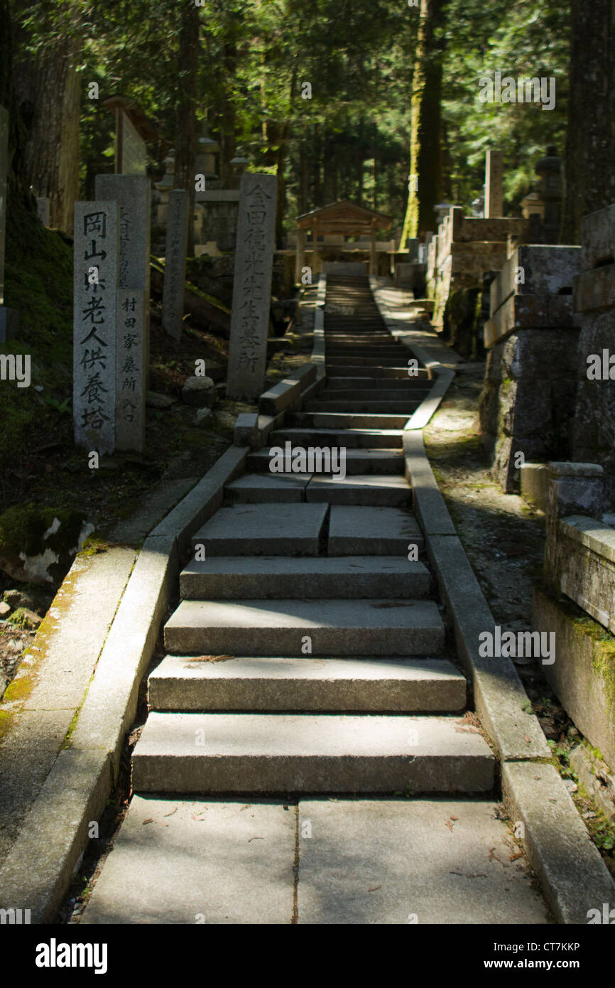 Okunoin Temple Cemetery in Mount Koya, Koyasan, Wakayama Prefecture, Japan. Stock Photo