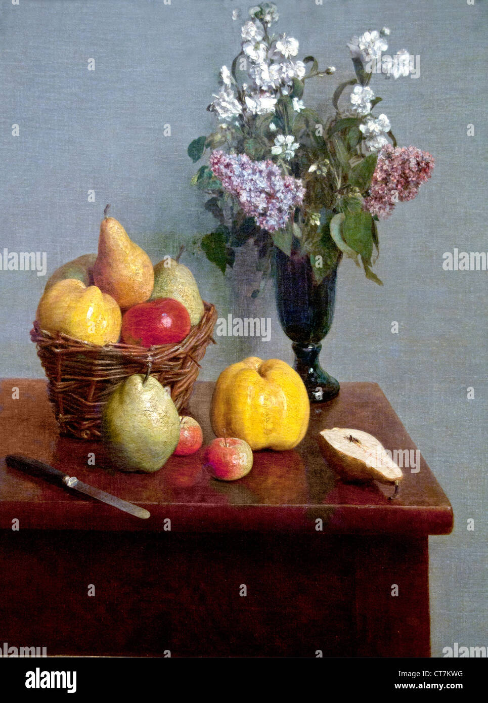 Still life with apples and pears 1891 paul cezanne hi-res stock ...