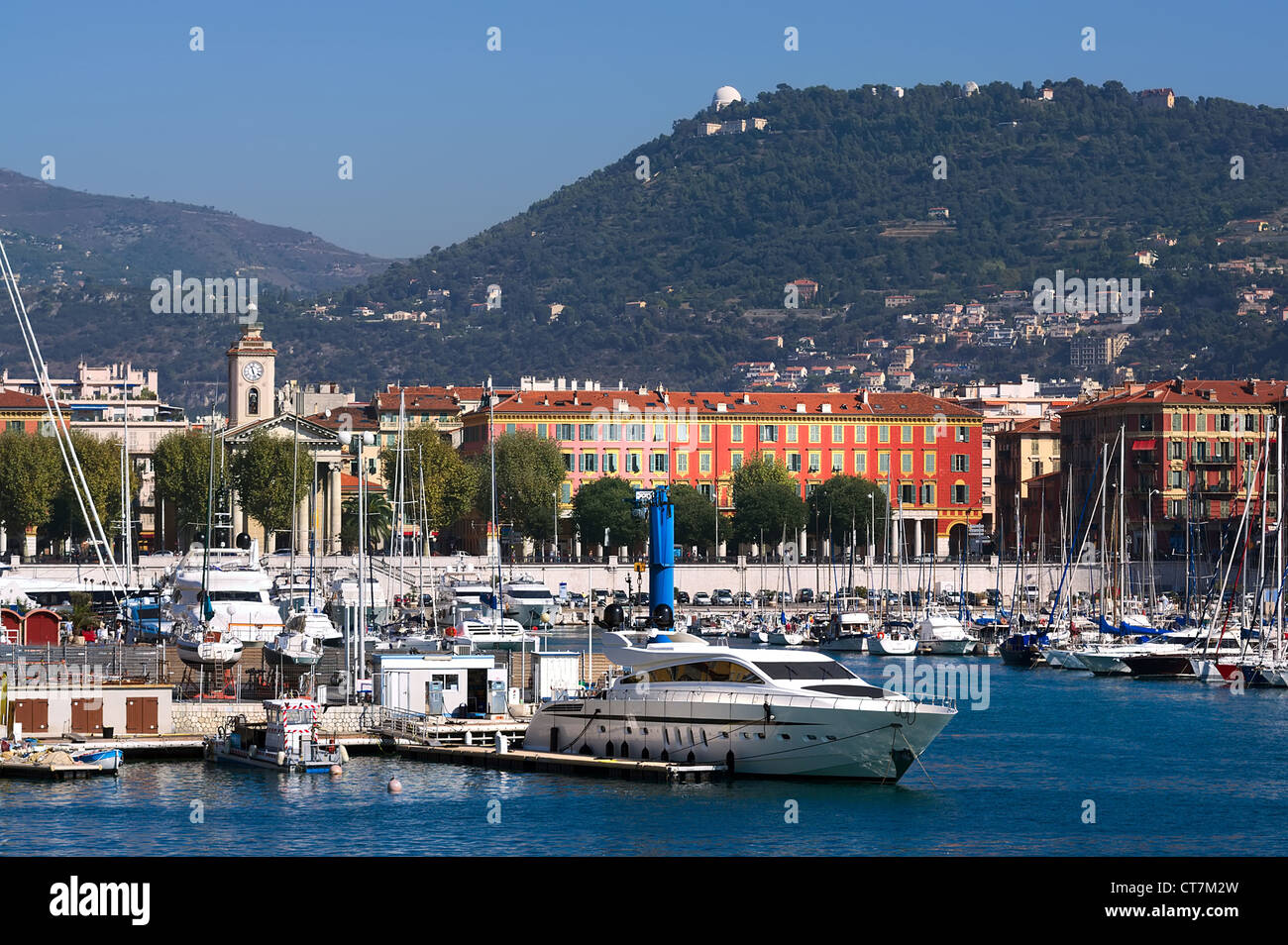 view over Marseille port, Mediterranean Sea, France Stock Photo