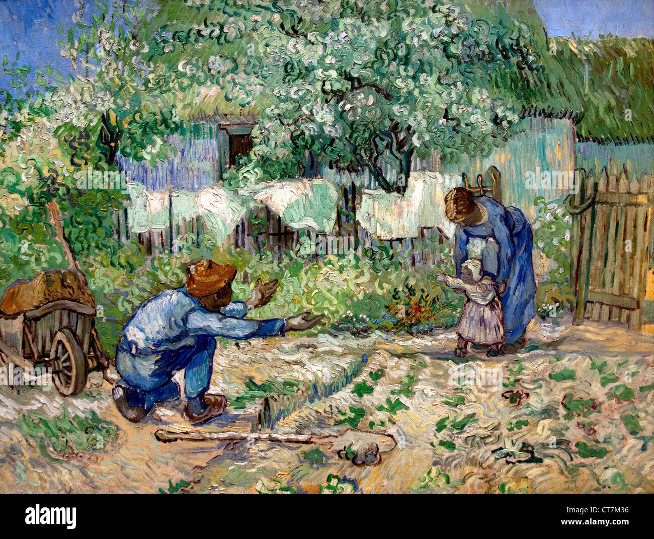 First Steps, after Millet 1890 Vincent van Gogh 1853–1890 Dutch Netherlands Stock Photo