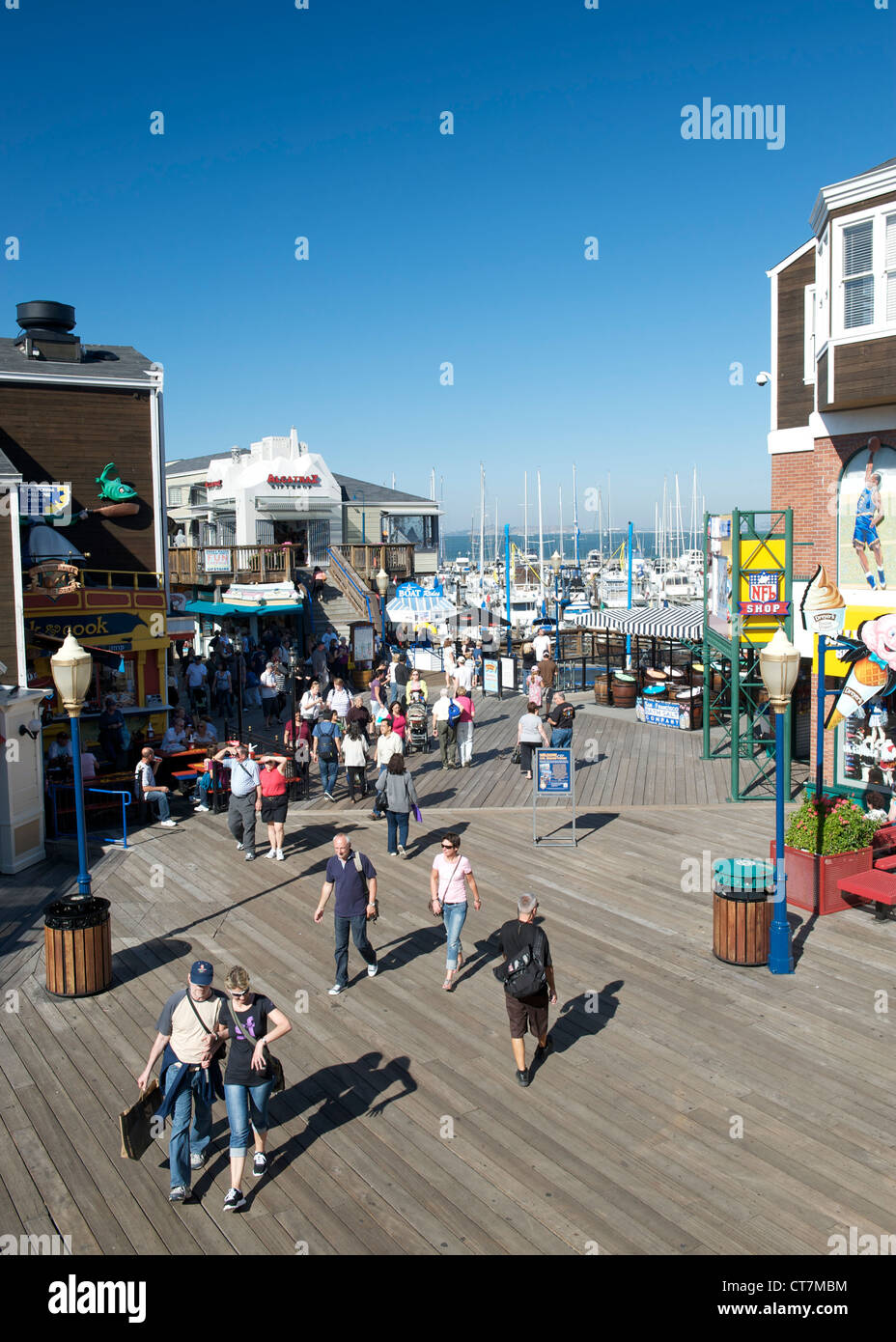 Pier 39 in the Fisherman's Wharf waterfront area of San Francisco, California, USA. Stock Photo