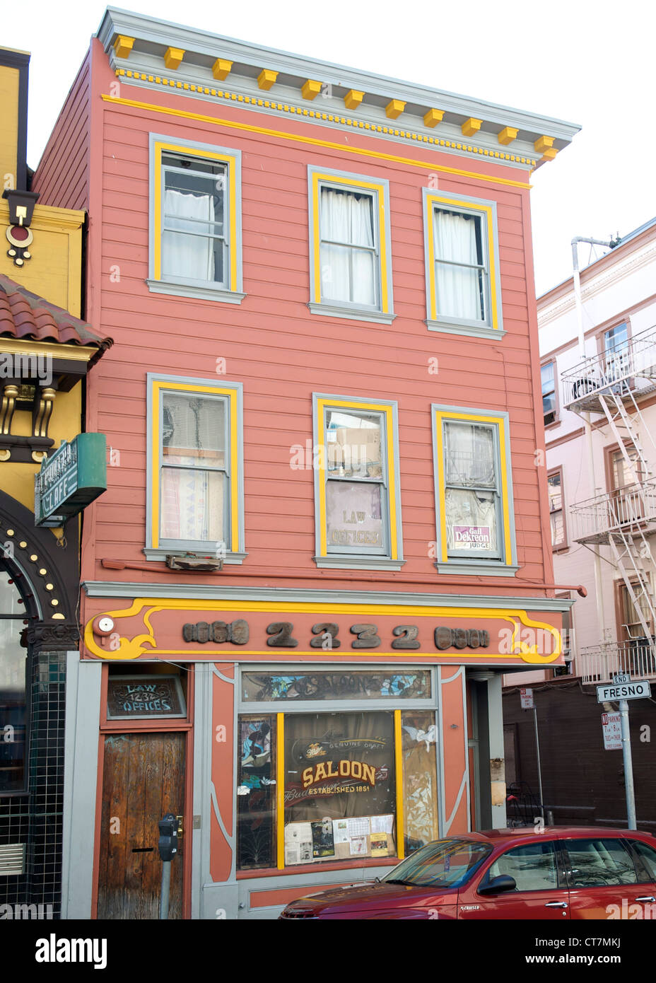 The Saloon, the oldest bar in San Francisco, California, USA. Stock Photo