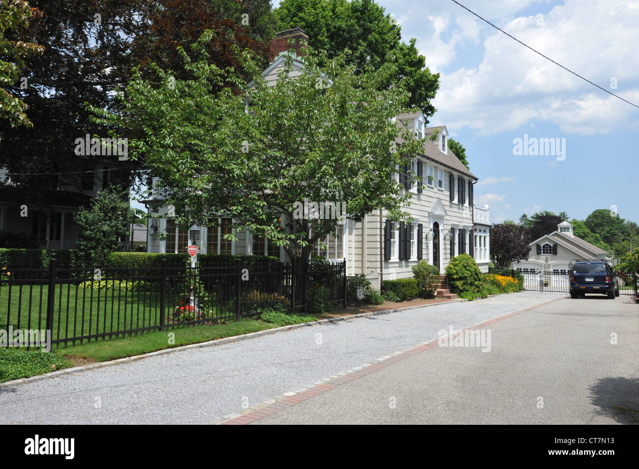 The house where the Amityville Horror took place. How it looked in July