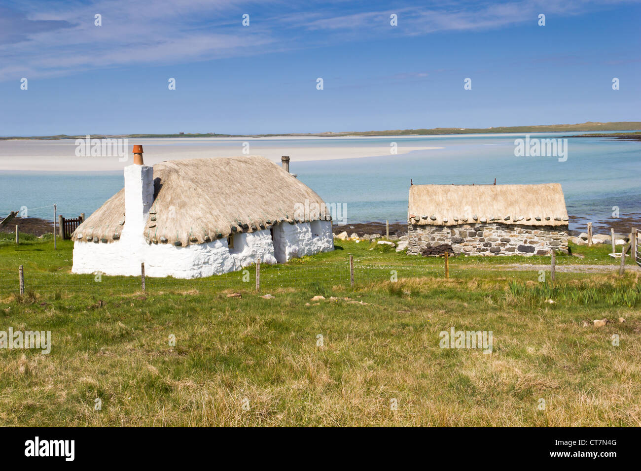 Croft houses in North Uist (Outer Hebrides of Scotland Stock Photo Alamy