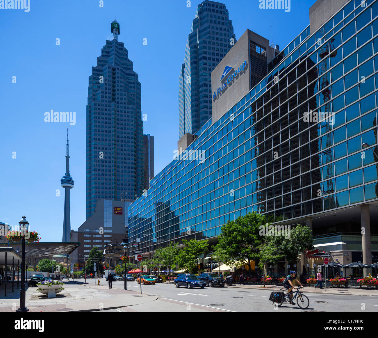 Front Street in the business district, Toronto, Ontario, Canada Stock Photo