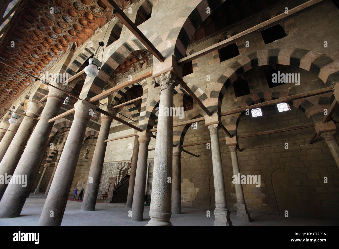 Arcade in the Mosque of Sultan al-Nasir Muhammad at the Citadel in Cairo, Egypt Stock Photo
