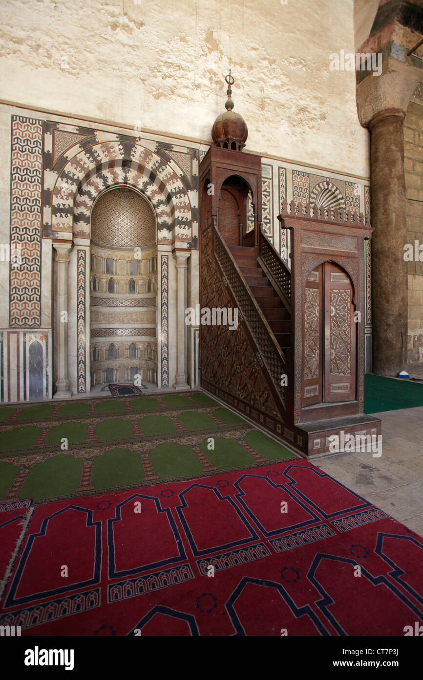 The pulpit of the Mosque of Sultan al-Nasir Muhammad at the Citadel in Cairo, Egypt Stock Photo