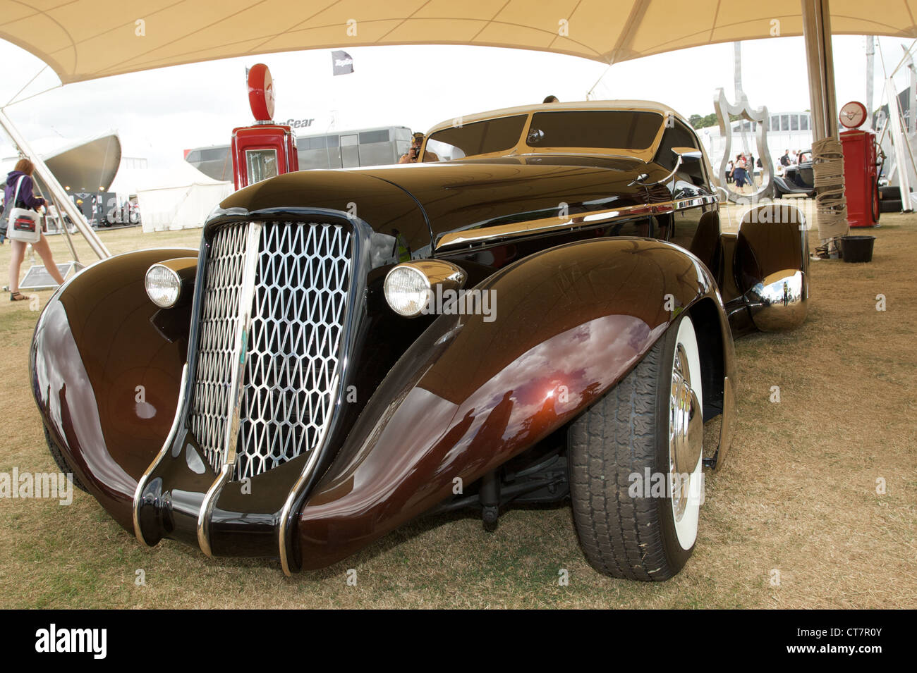 1936 Auburn Boat Tail Speedster owned by front-man of rock band Metalica, James Hetfield. Stock Photo