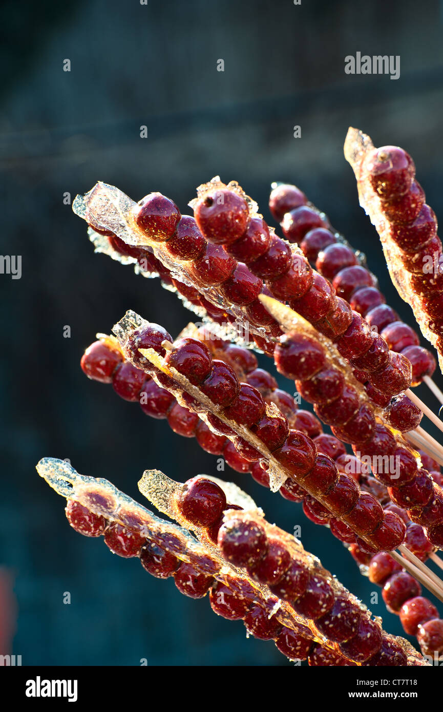 Traditional Chinese food Sugarcoated haws Stock Photo Alamy