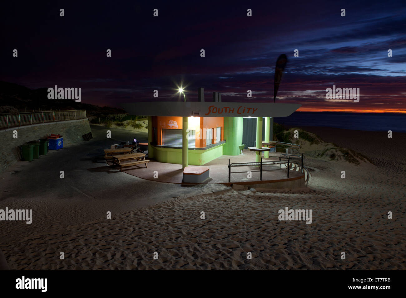 The South Beach cafe on City Beach, Perth, Western Australia. Stock Photo