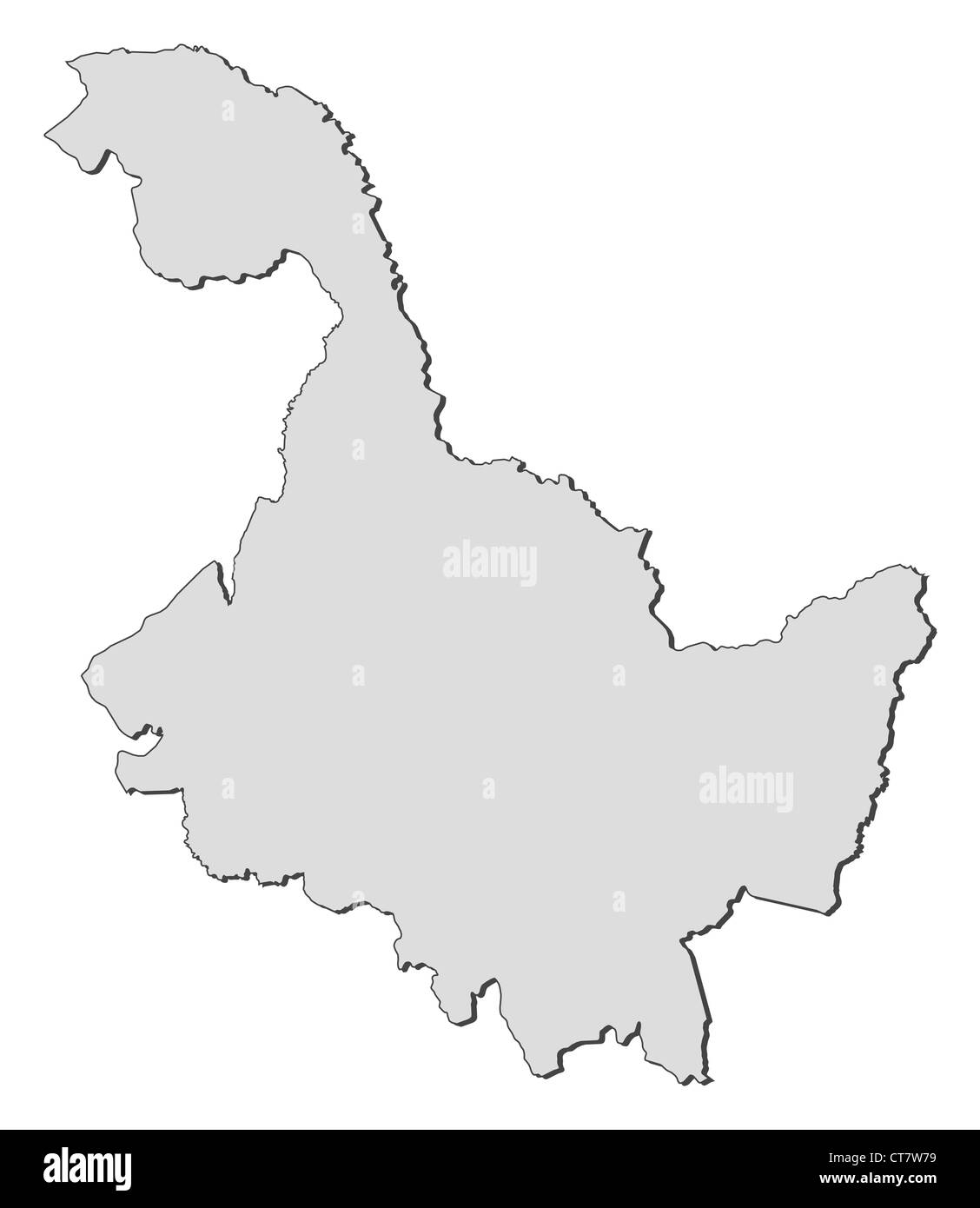 Map of Heilongjiang, a province of China. Stock Photo