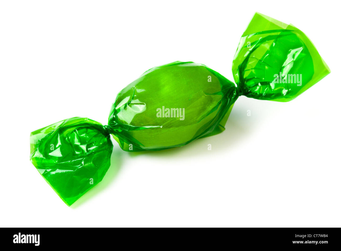 the green candy wrapped in foil Stock Photo Alamy