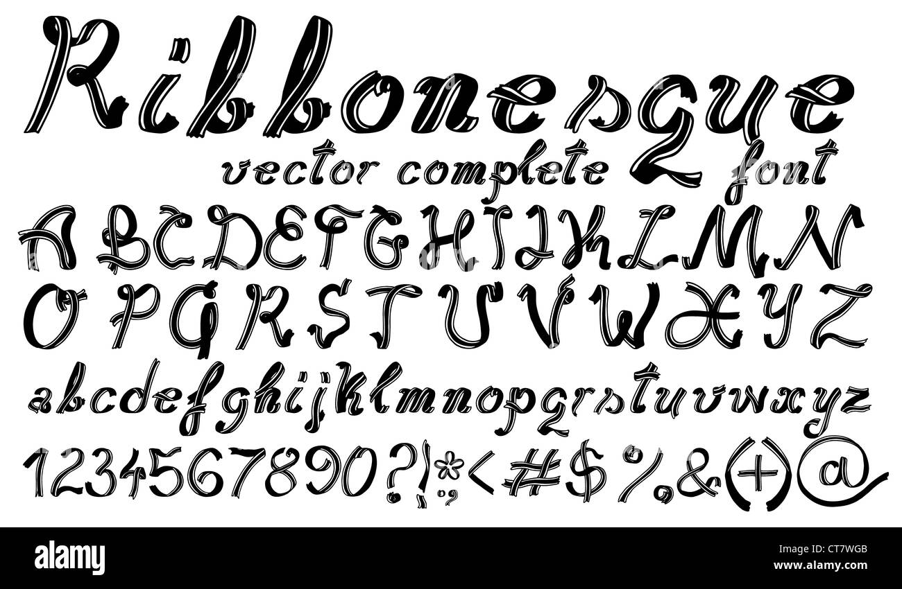 complete vector font set Stock Photo Alamy