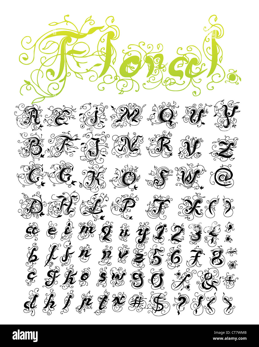 complete vector font set Stock Photo Alamy