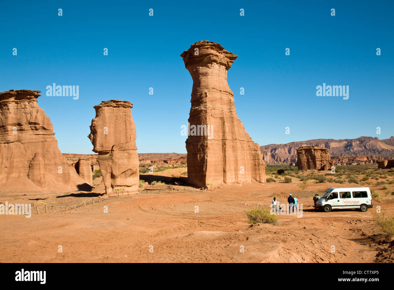 Rock formations known as La Torre and El Totem at the Ciudad Perdida Stock Photo