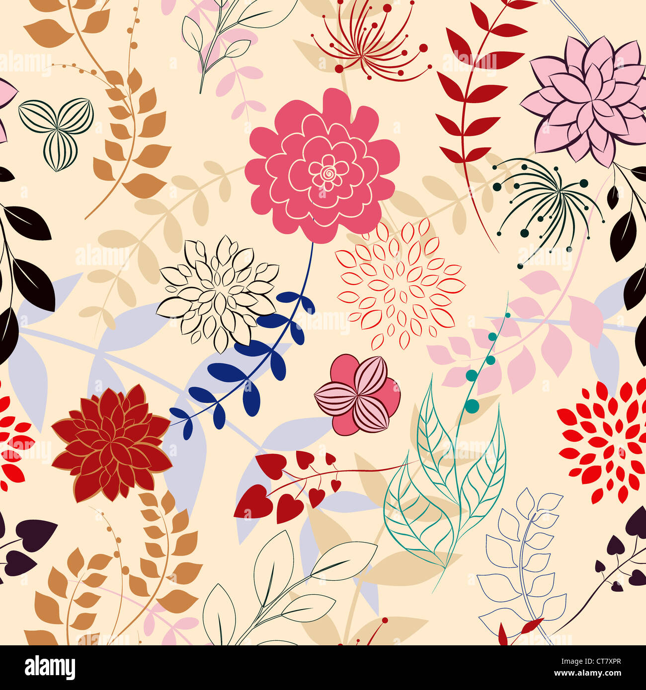 seamless floral background Stock Photo - Alamy